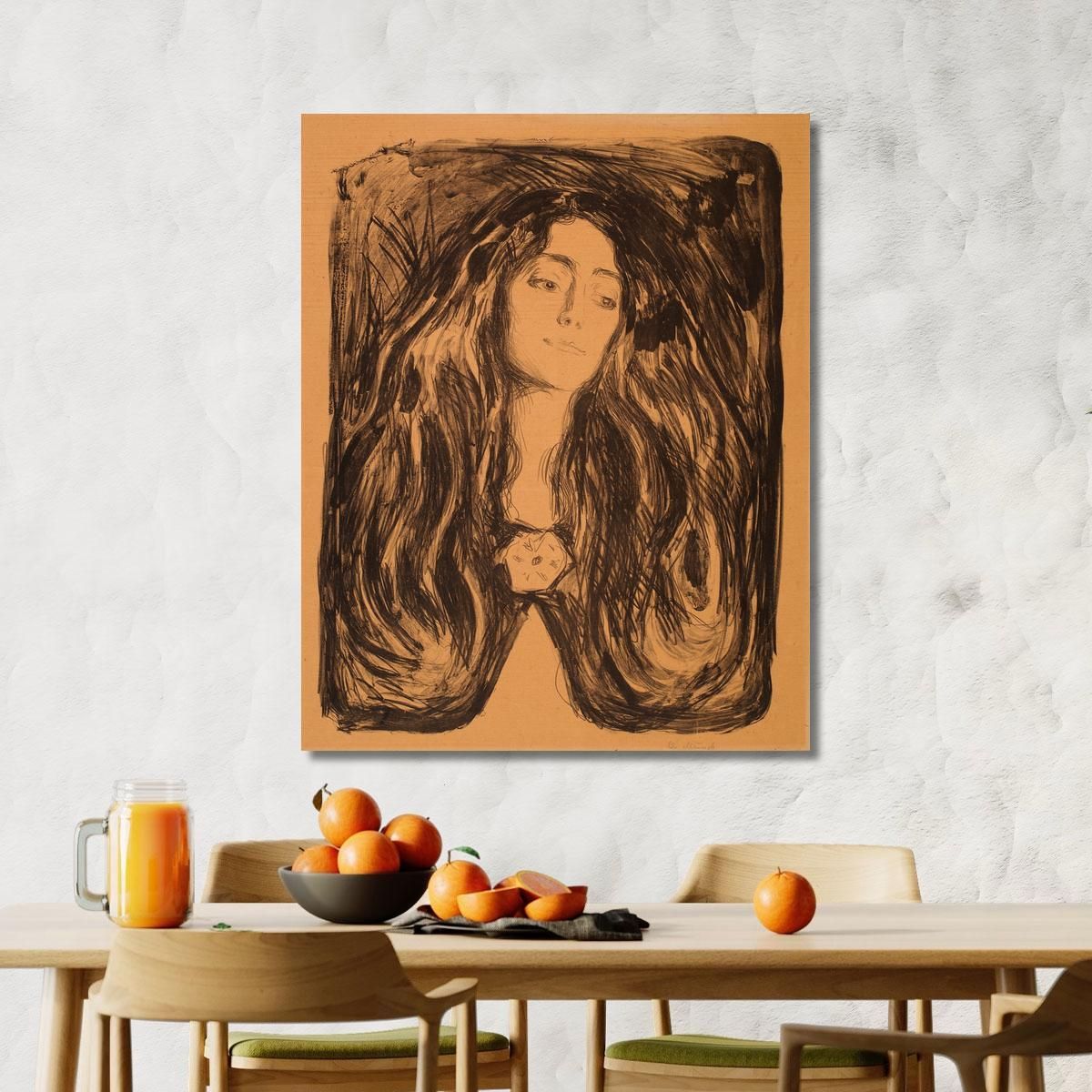 Madonna The Brooch. Eva Mudocci Edvard Munch, em179 canvas print