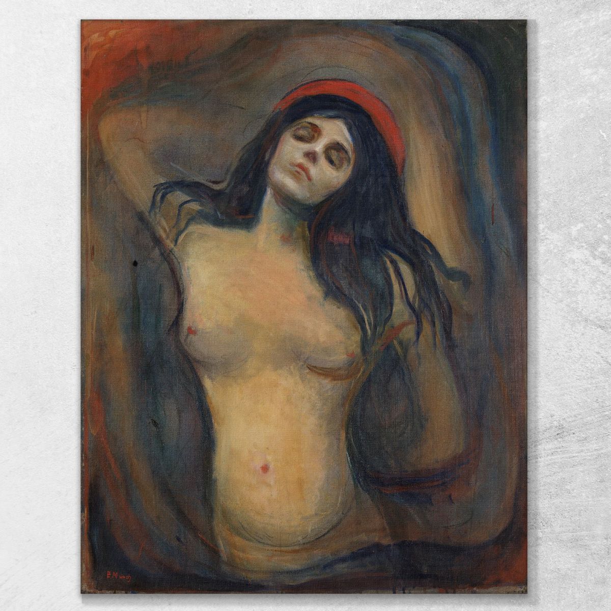 Madonna 1894 Edvard Munch, em181 ภาพพิมพ์บนผ้าใบแคนวาส