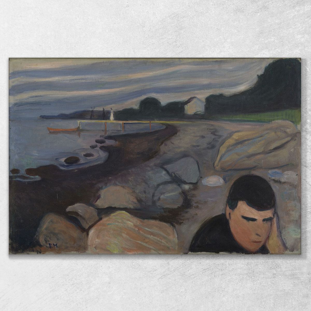 Melancholy Edvard Munch, em195 canvas print