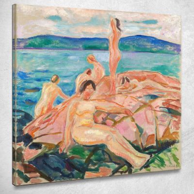 Midsummer Edvard Munch, em202 canvas print