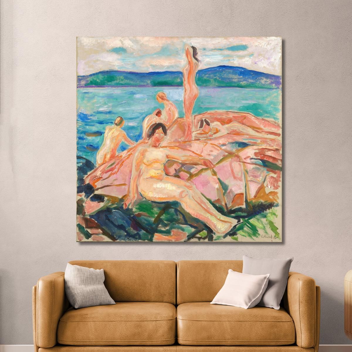 Midsummer Edvard Munch, em202 canvas print