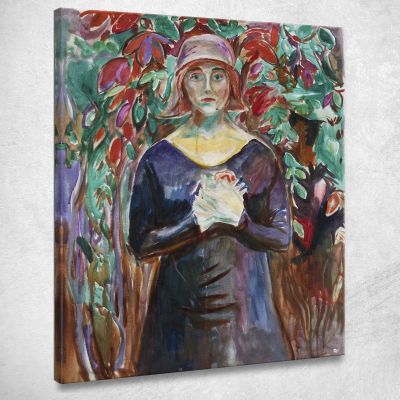 Model In The Garden Edvard Munch, em204 canvas print