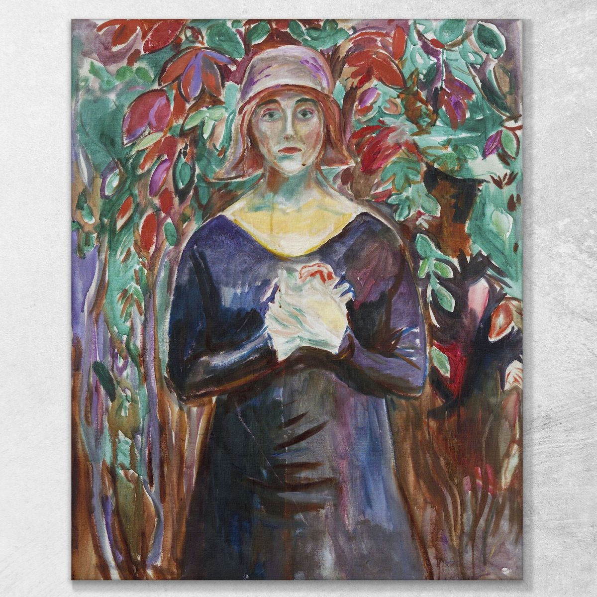 Model In The Garden Edvard Munch, em204 canvas print