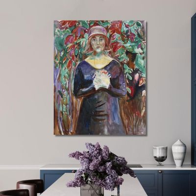 Model In The Garden Edvard Munch, em204 canvas print