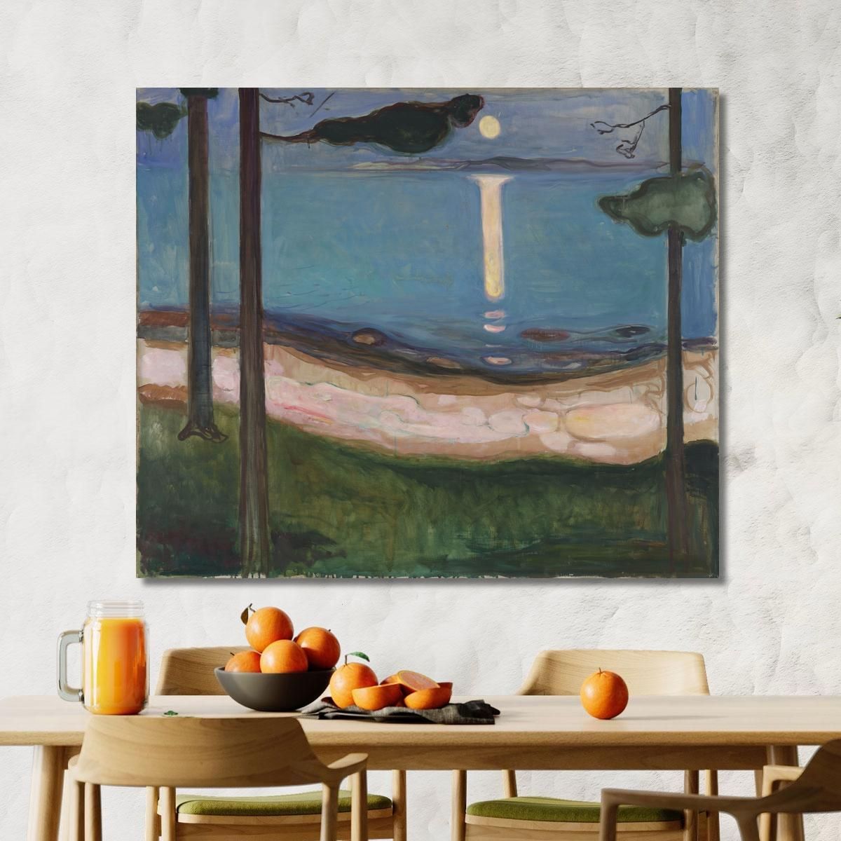 Moonlight 3 Edvard Munch, em209 canvas print