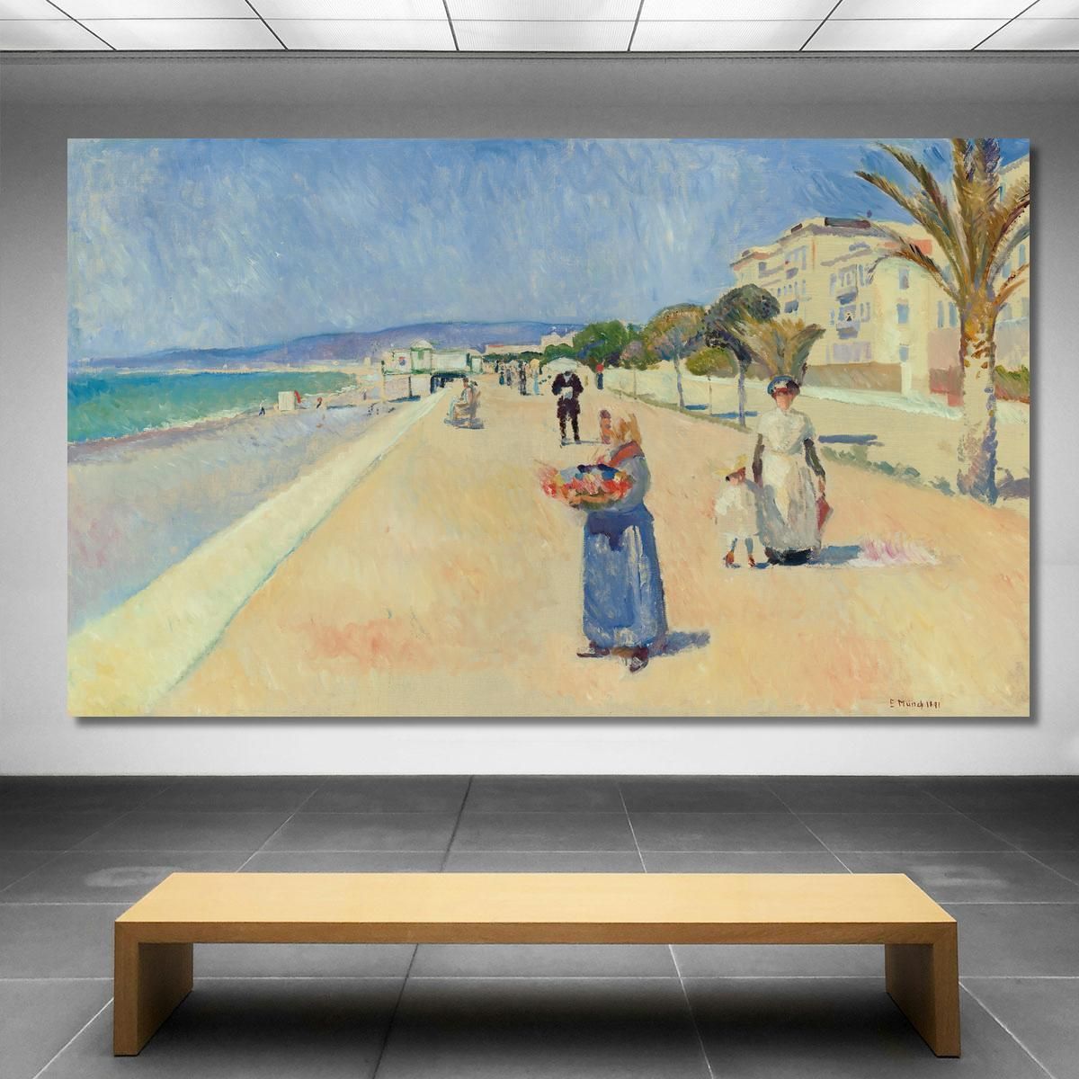 Morning On The Promenade Des Anglais Edvard Munch, em213 canvas print