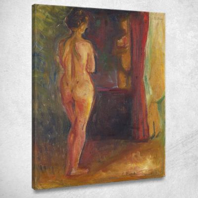 Nude In Front Of The Mirror Edvard Munch, em232 ภาพพิมพ์บนผ้าใบแคนวาส