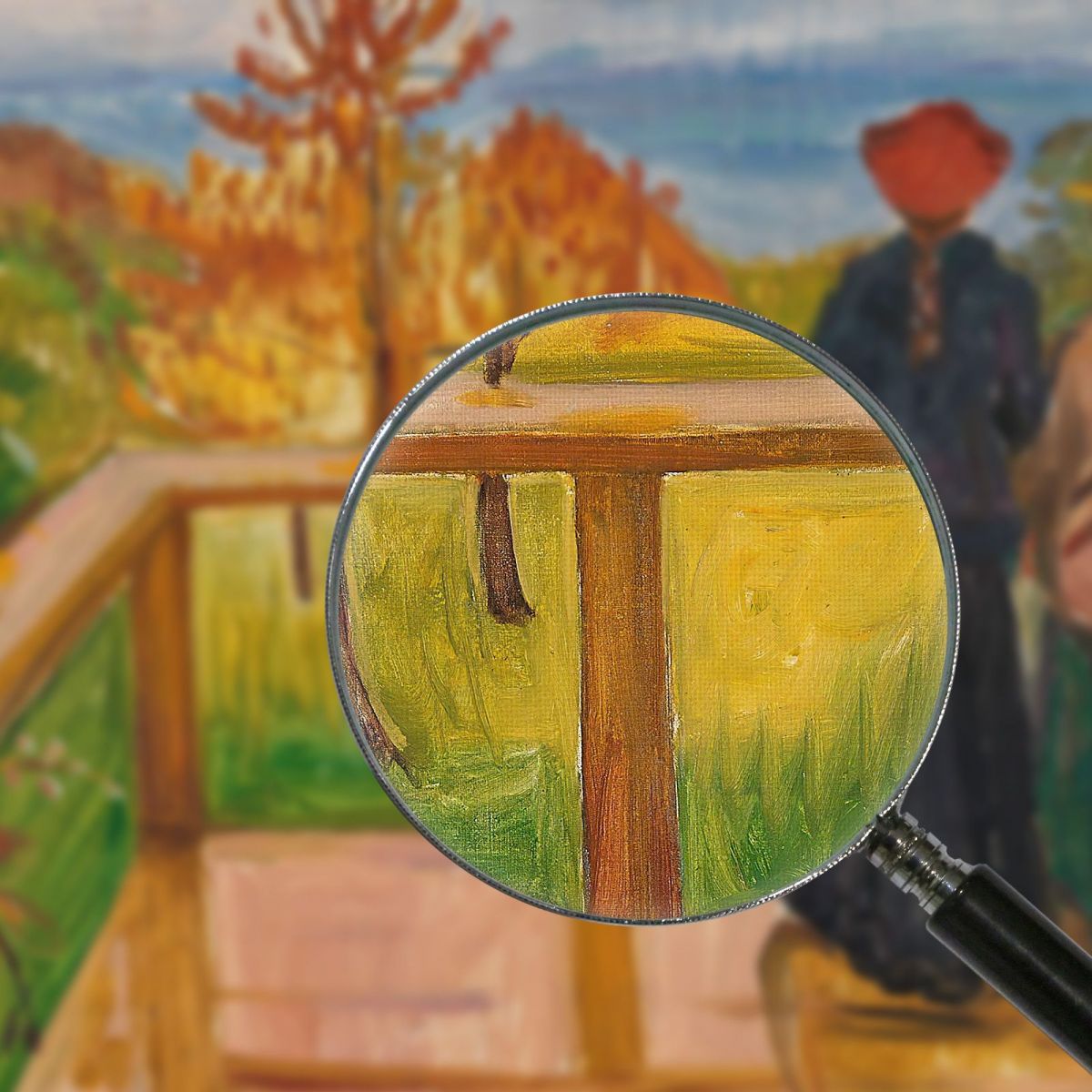 On The Veranda Edvard Munch, em241 ภาพพิมพ์บนผ้าใบแคนวาส