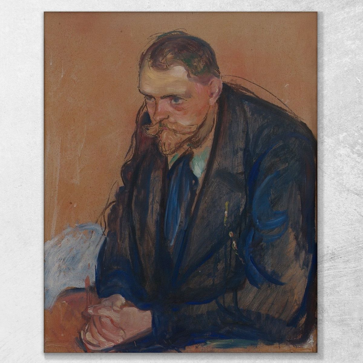 Portrait Of Helge Bäckström Edvard Munch, em247 canvas print