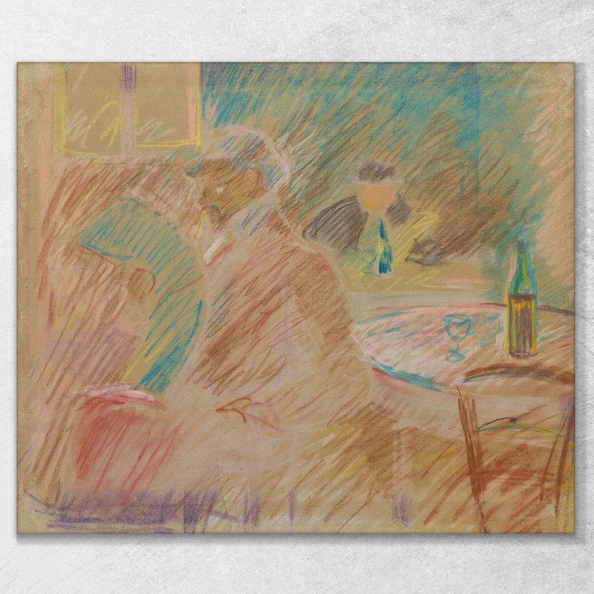 Restaurantscene Edvard Munch, em262 canvas print