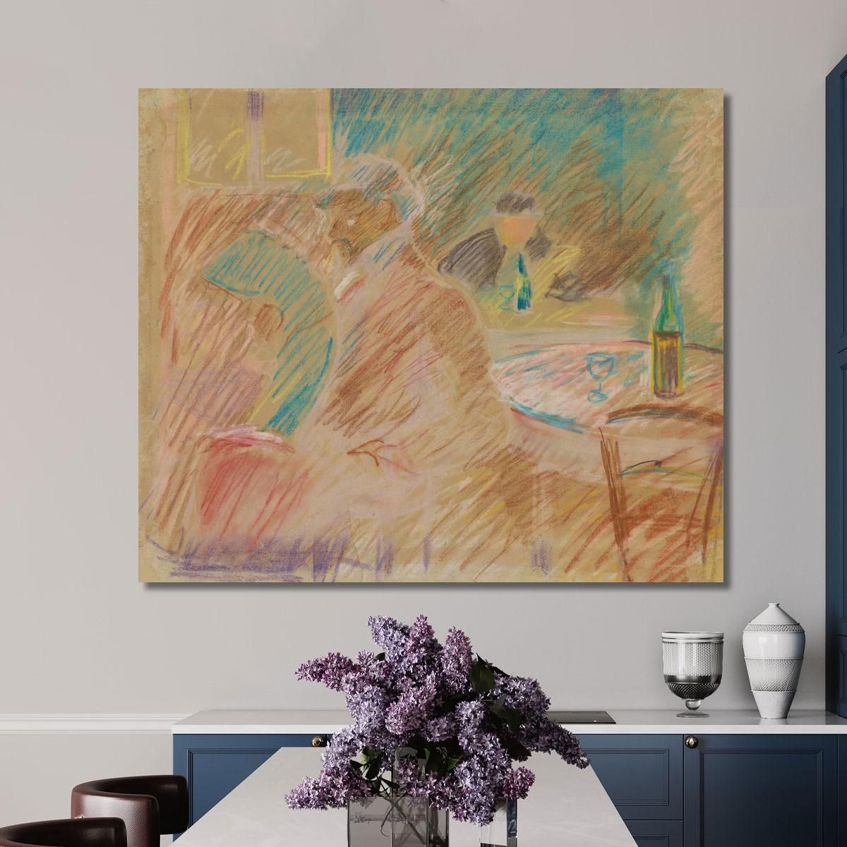 Restaurantscene Edvard Munch, em262 canvas print