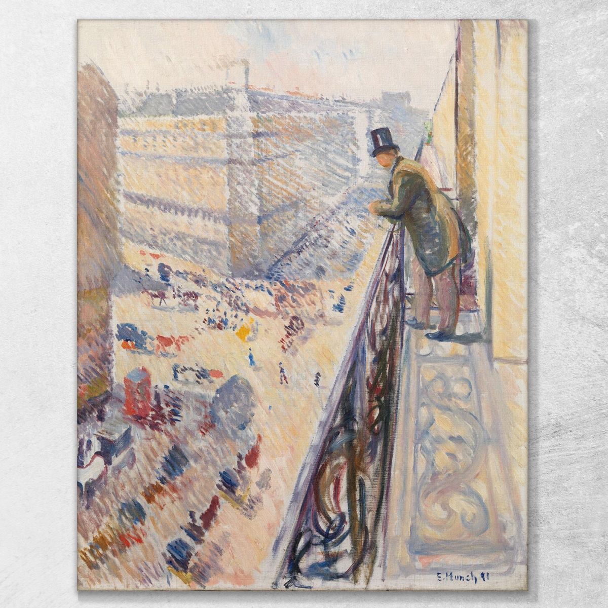 Rue Lafayette Edvard Munch, em265 ภาพพิมพ์บนผ้าใบแคนวาส