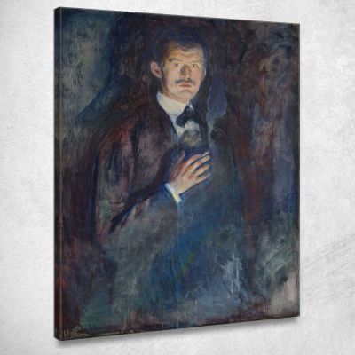 Self-Portrait With Cigarette Edvard Munch, em276 canvas print