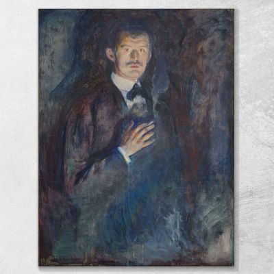 Self-Portrait With Cigarette Edvard Munch, em276 canvas print