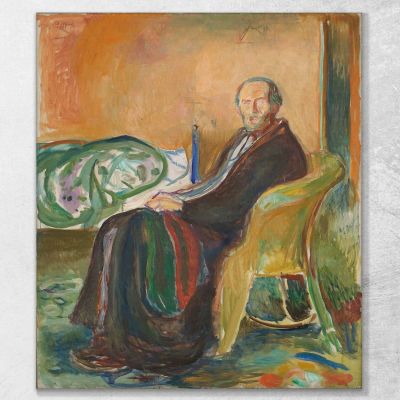 Self-Portrait With The Spanish Flu Edvard Munch, em277 canvas print