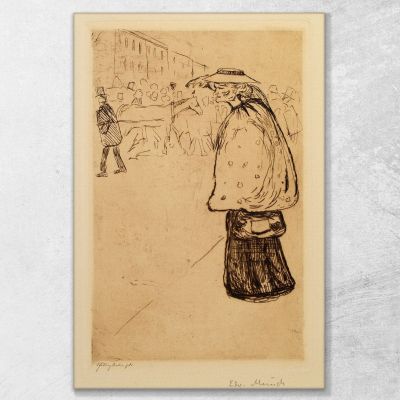 Street Character The Sailor S Bride Edvard Munch, em291 canvas print