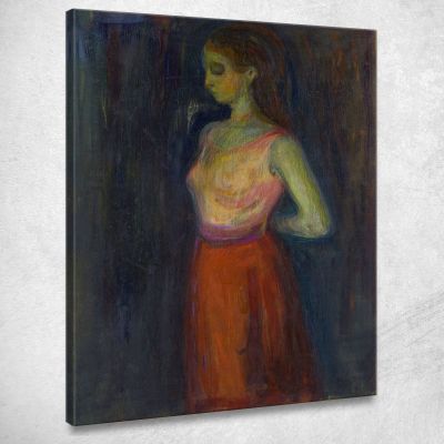 Study Of A Model Edvard Munch, em293 canvas print