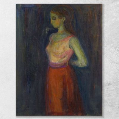 Study Of A Model Edvard Munch, em293 canvas print