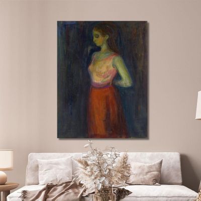 Study Of A Model Edvard Munch, em293 canvas print