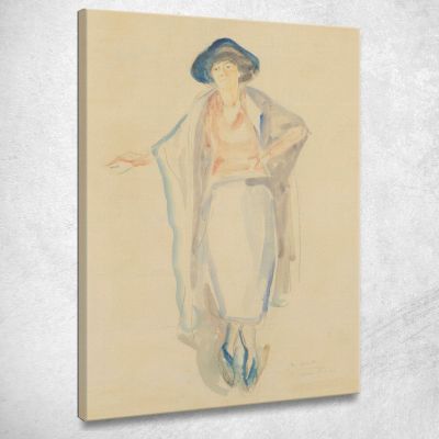 Standing Woman With Hat Lali Horstmann Edvard Munch em298 canvas print 