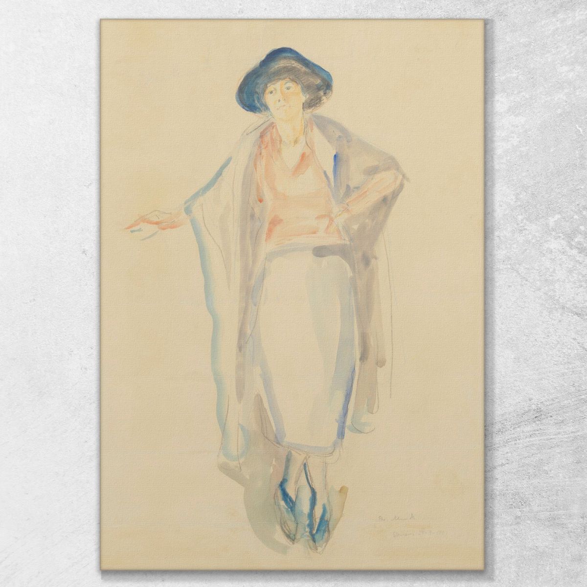 Standing Woman With Hat Lali Horstmann Edvard Munch em298 canvas print 