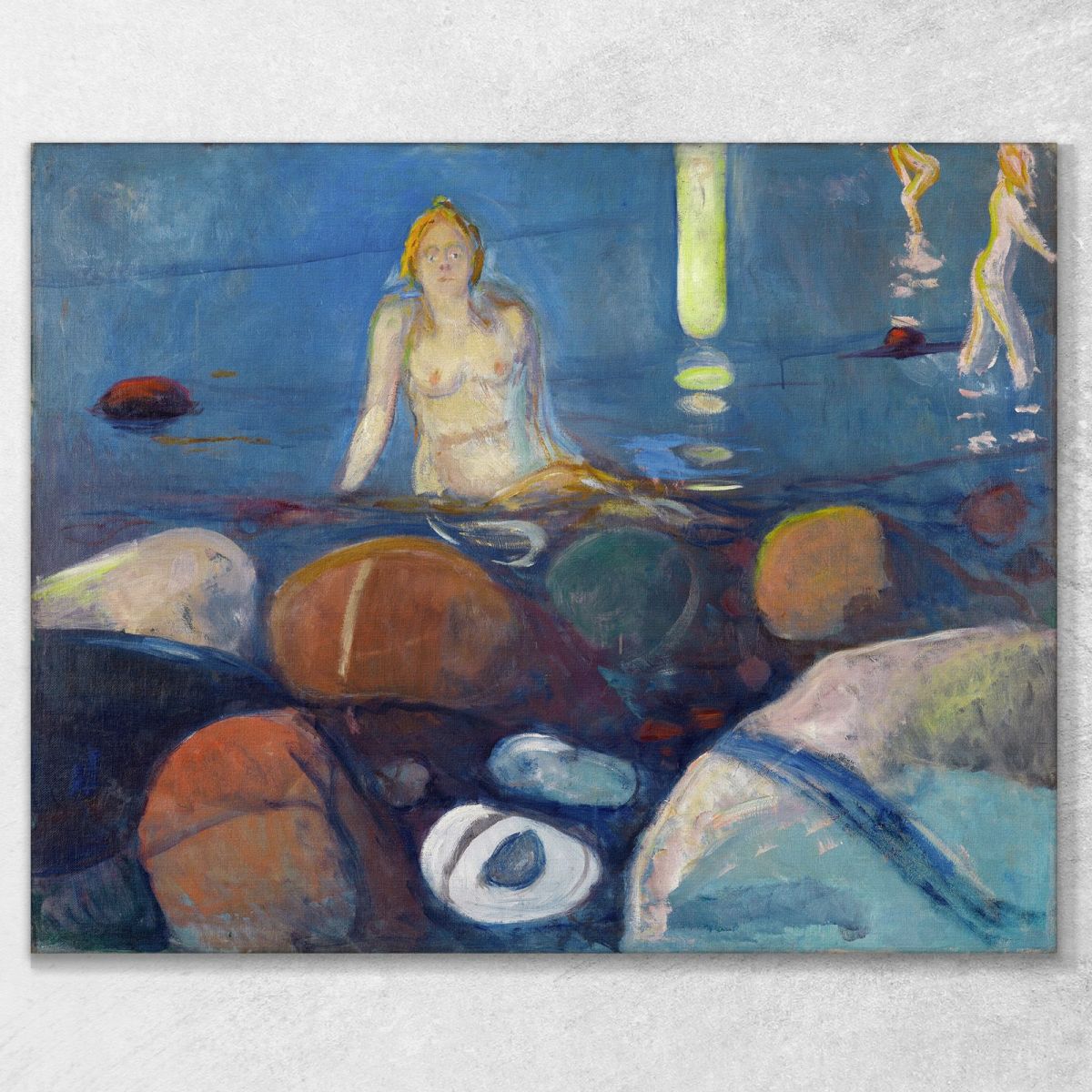 Summer Night. Mermaid Edvard Munch, em300 canvas print