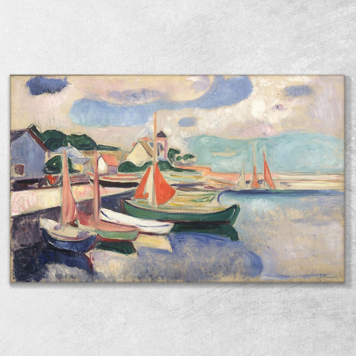 Taarbæk Harbour Edvard Munch, em307 canvas print