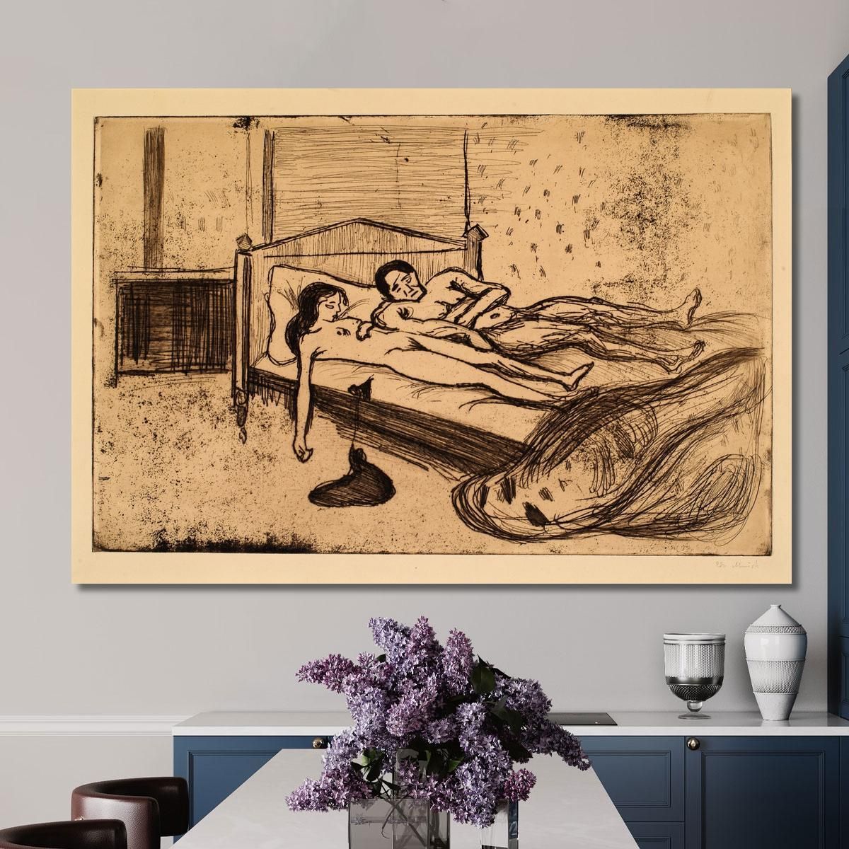 The Dead Lovers Double Suicide Edvard Munch, em315 canvas print