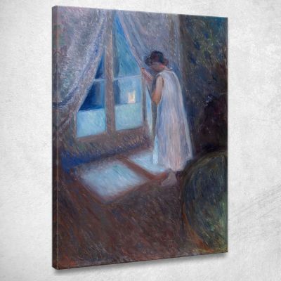 The Girl By The Window Edvard Munch, em326 canvas print