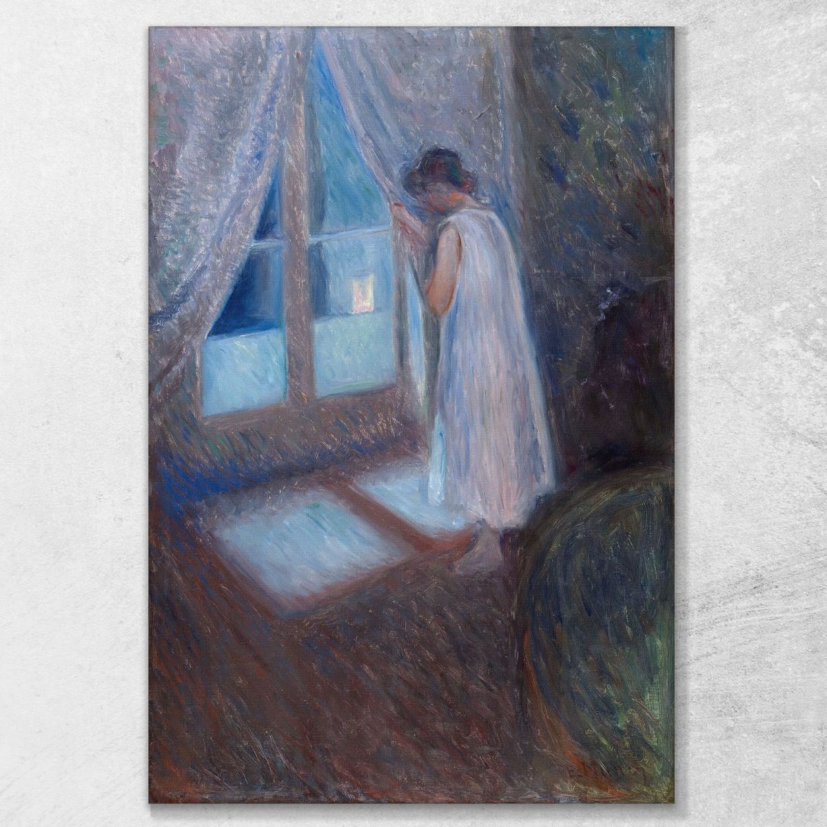 The Girl By The Window Edvard Munch, em326 canvas print