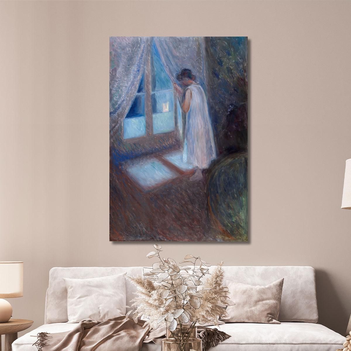 The Girl By The Window Edvard Munch, em326 canvas print