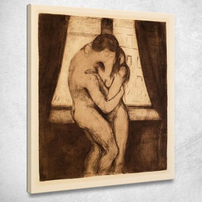 The Kiss 2 Edvard Munch, em331 canvas print