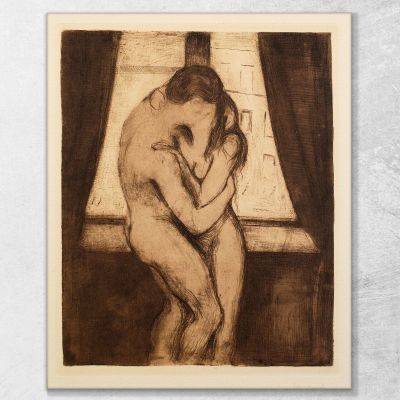 The Kiss 2 Edvard Munch, em331 canvas print