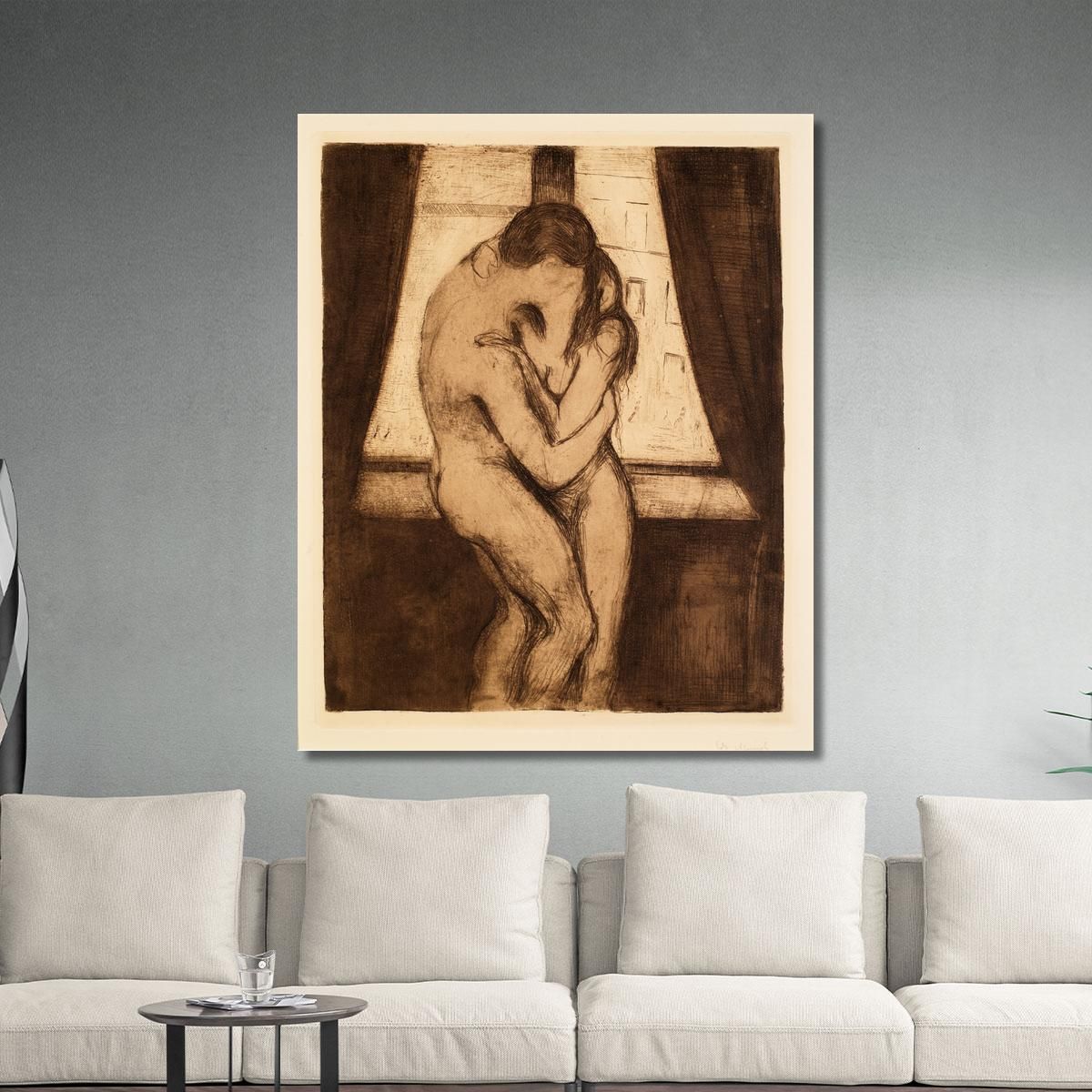 The Kiss 2 Edvard Munch, em331 canvas print