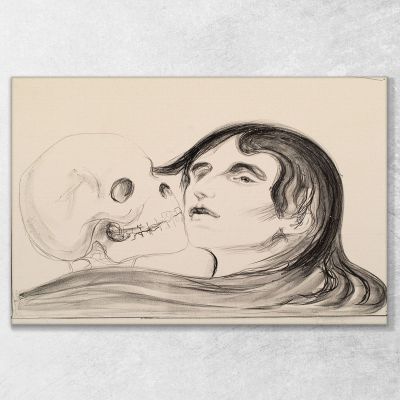 The Kiss Of Death Edvard Munch, em333 ภาพพิมพ์บนผ้าใบแคนวาส