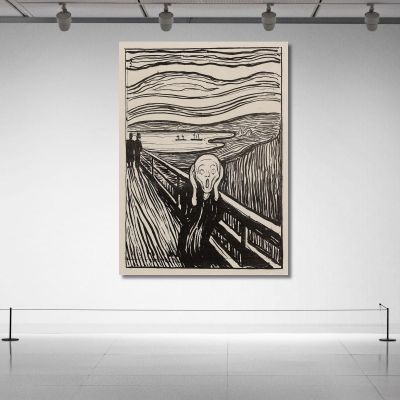 The Scream Edvard Munch, em340 ภาพพิมพ์บนผ้าใบแคนวาส