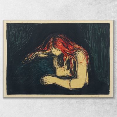 The Vampire Ii Edvard Munch em356 canvas print 