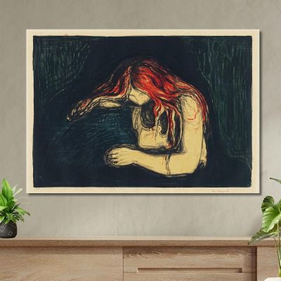 The Vampire Ii Edvard Munch em356 canvas print 