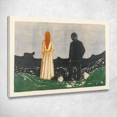 Two Human Beings. The Lonely Ones Edvard Munch, em370 canvas print