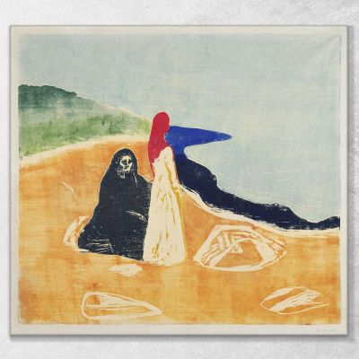 Two Women On The Shore 1898 Edvard Munch, em376 ภาพพิมพ์บนผ้าใบแคนวาส