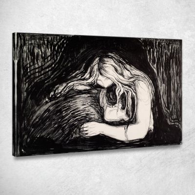 Vampire I Edvard Munch, em382 canvas print