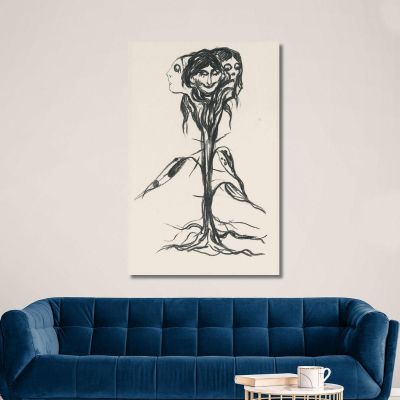 Vignette Amaryllis Edvard Munch, em385 canvas print