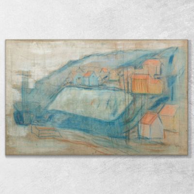 Village By The Sea Edvard Munch em386 canvas print 