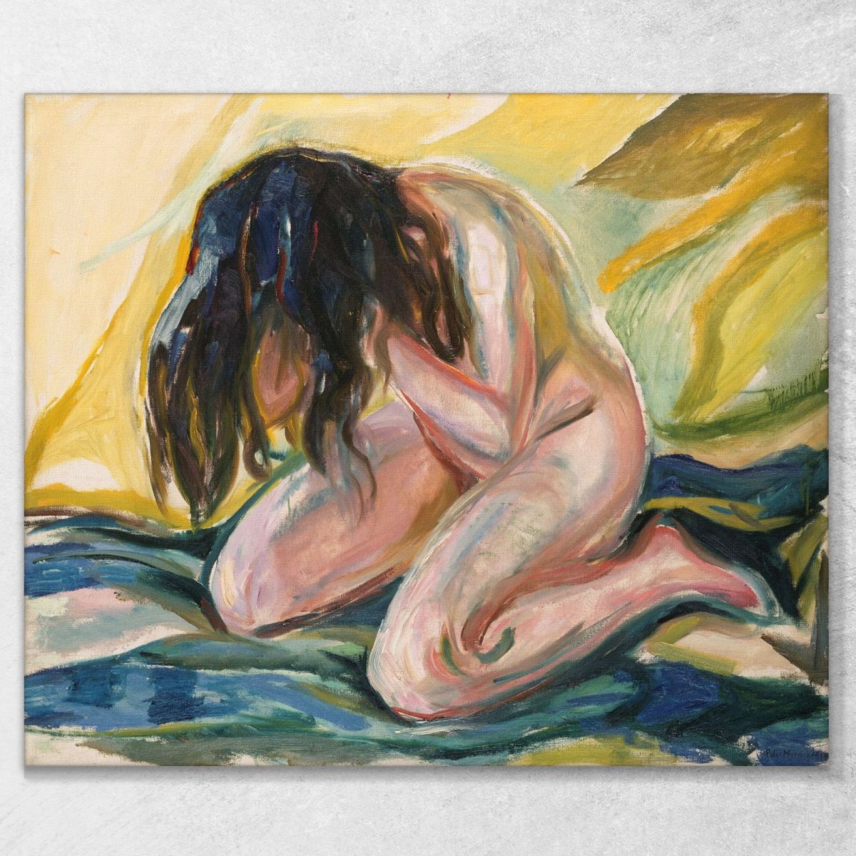 Weeping Nude Edvard Munch, em390 canvas print