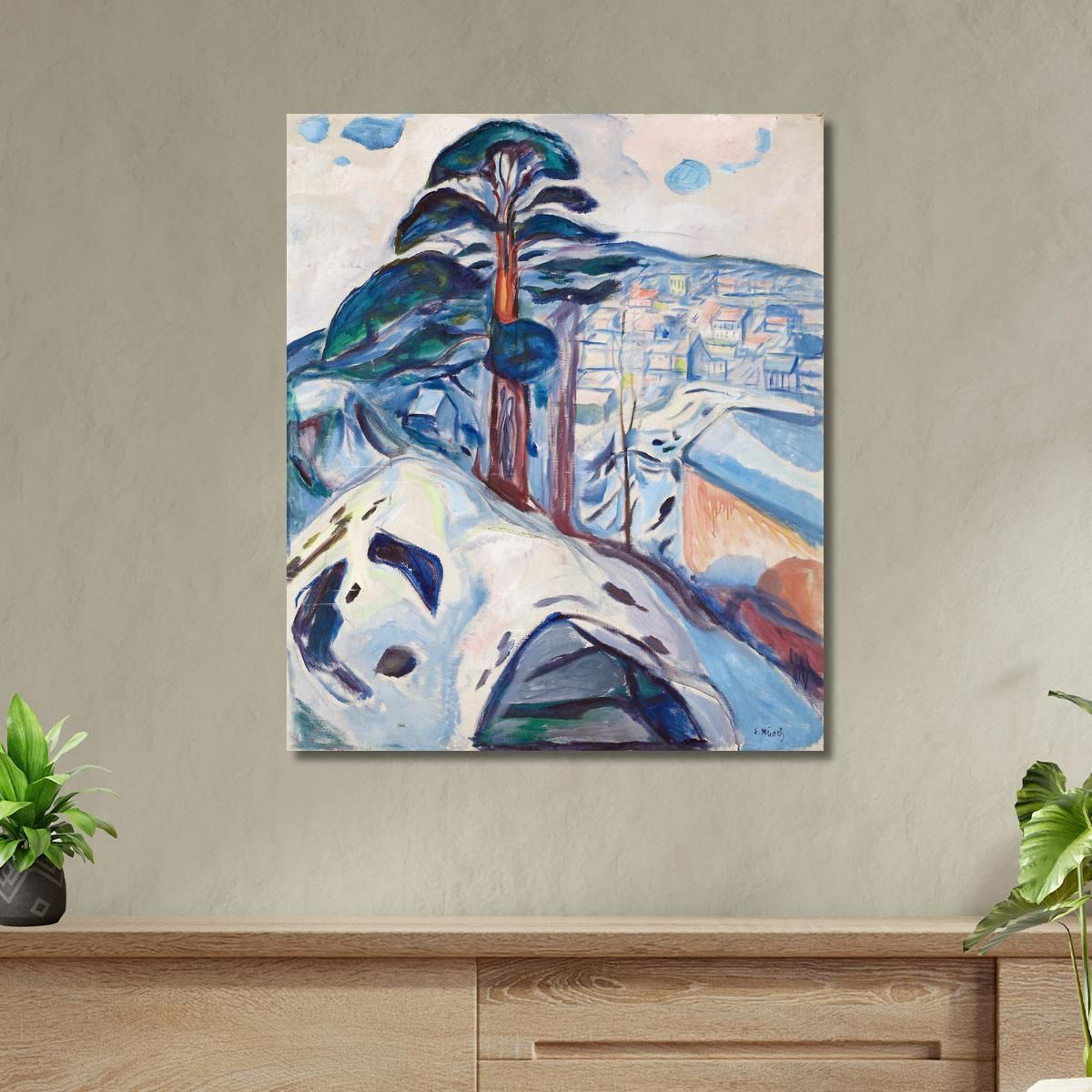 Winter In Kragerø Edvard Munch em394 canvas print 