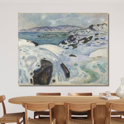 Winter On The Fiord Edvard Munch, em396 canvas print