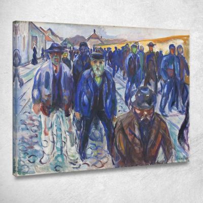 Workers On Their Way Home Edvard Munch em409 canvas print 