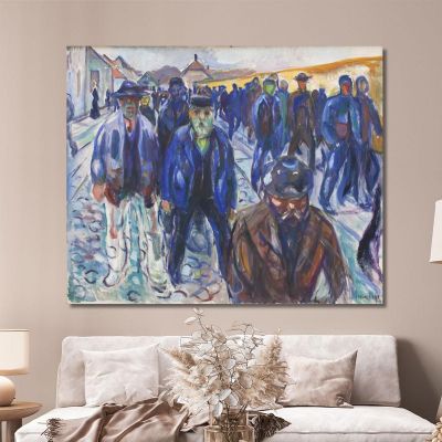 Workers On Their Way Home Edvard Munch em409 canvas print 