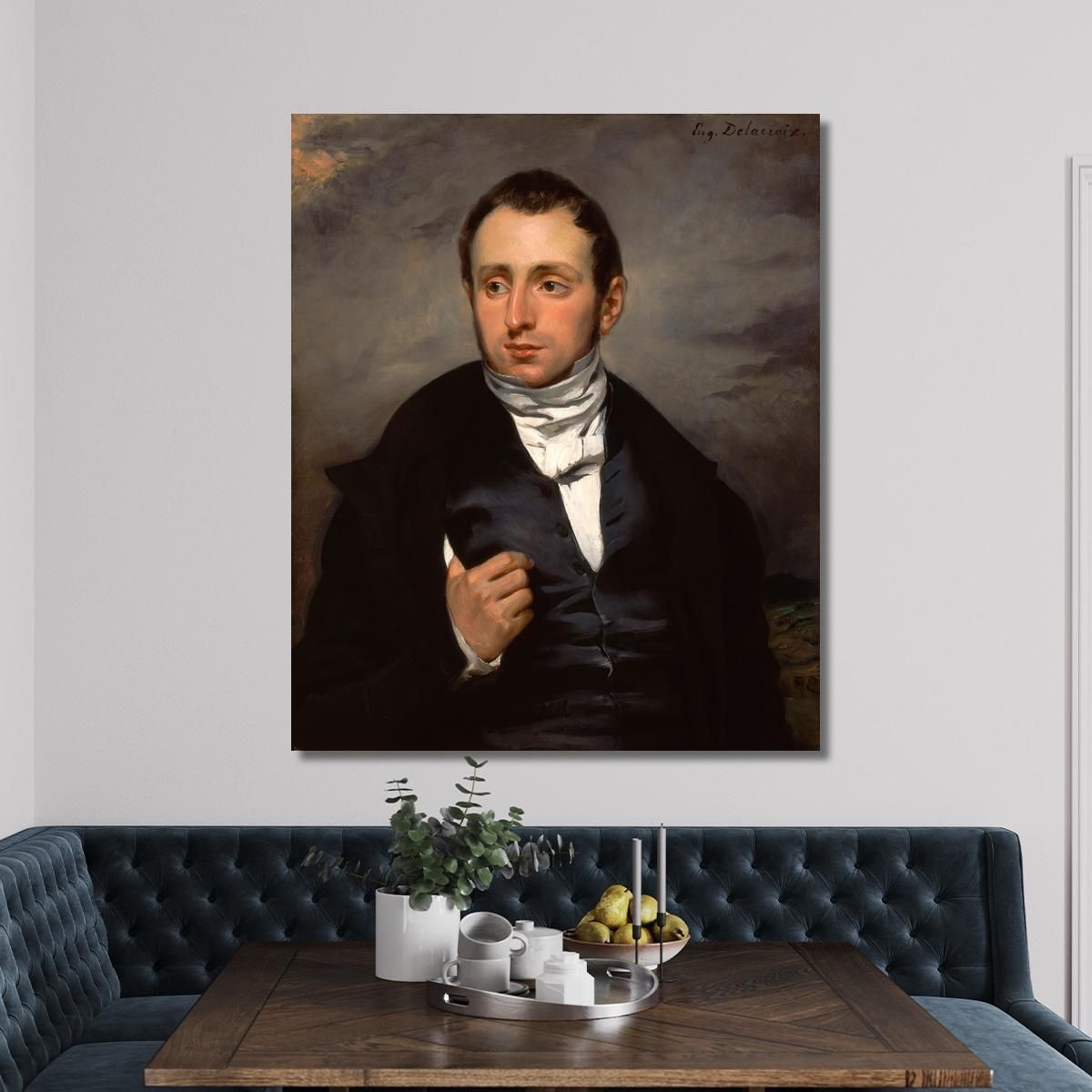 A Portrait Of Dr. François-Marie Desmaisons Eugène Delacroix edx4 canvas print 
