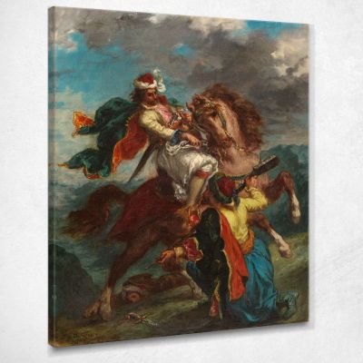 A Turk Surrenders To A Greek Horseman Eugène Delacroix edx6 canvas print 